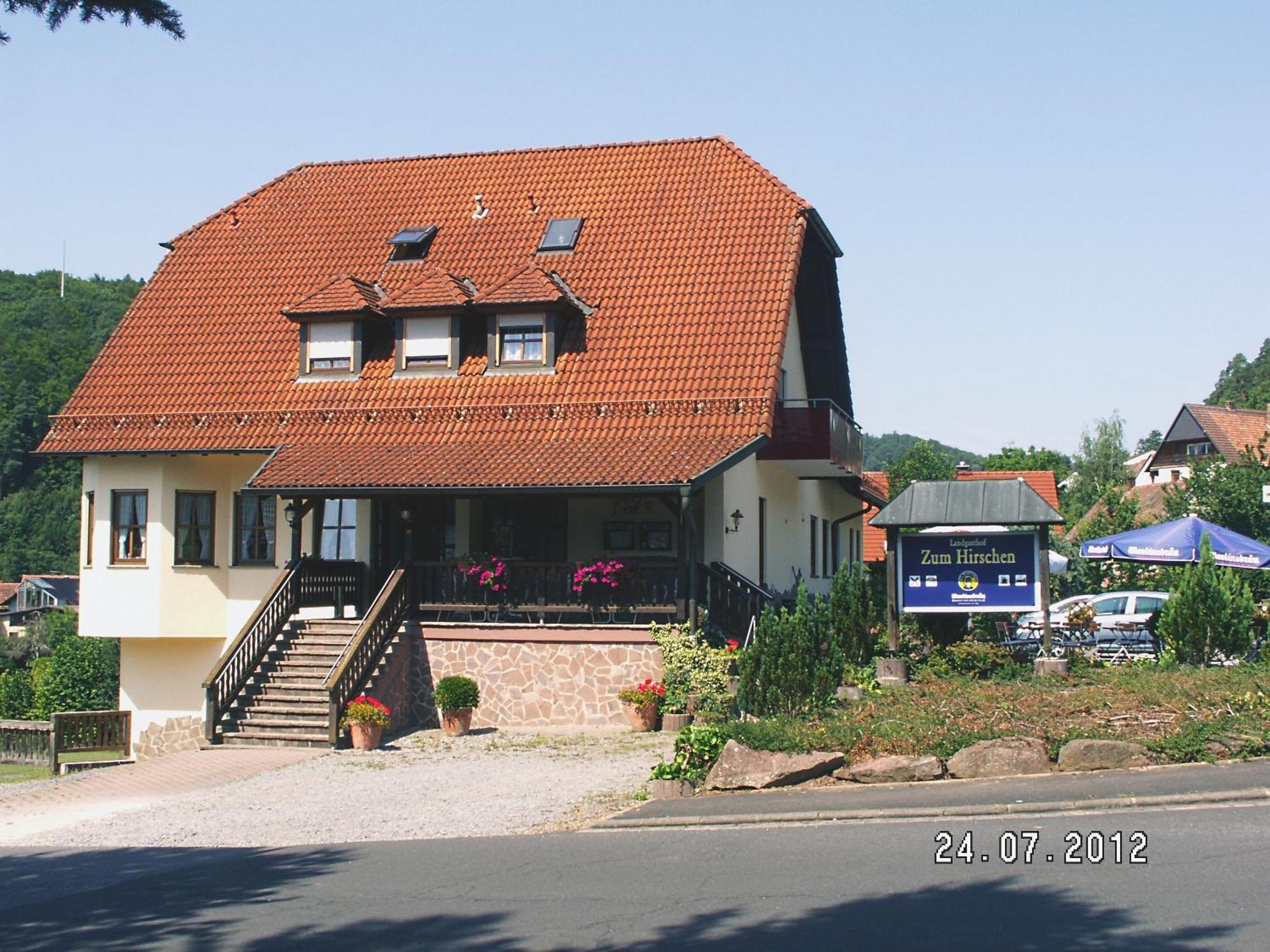 Landgasthof Zum Hirschen Hafenlohr Exteriör bild